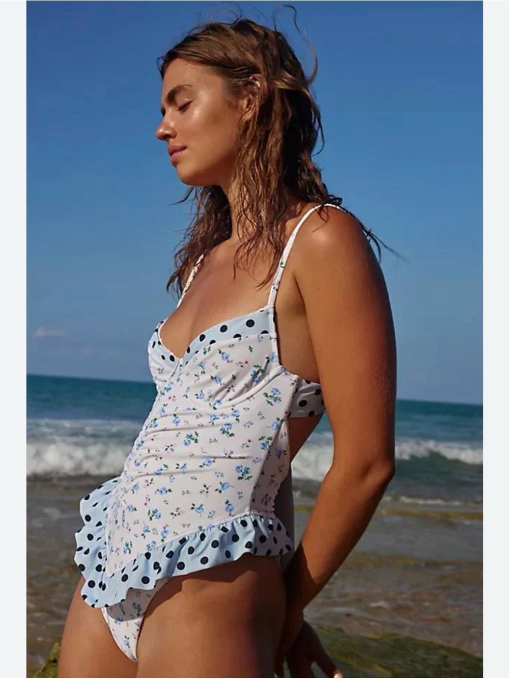 Free People x for Love & Lemons | Muna Floral & Polka Dot One-Piece Swimsuit 🍋
